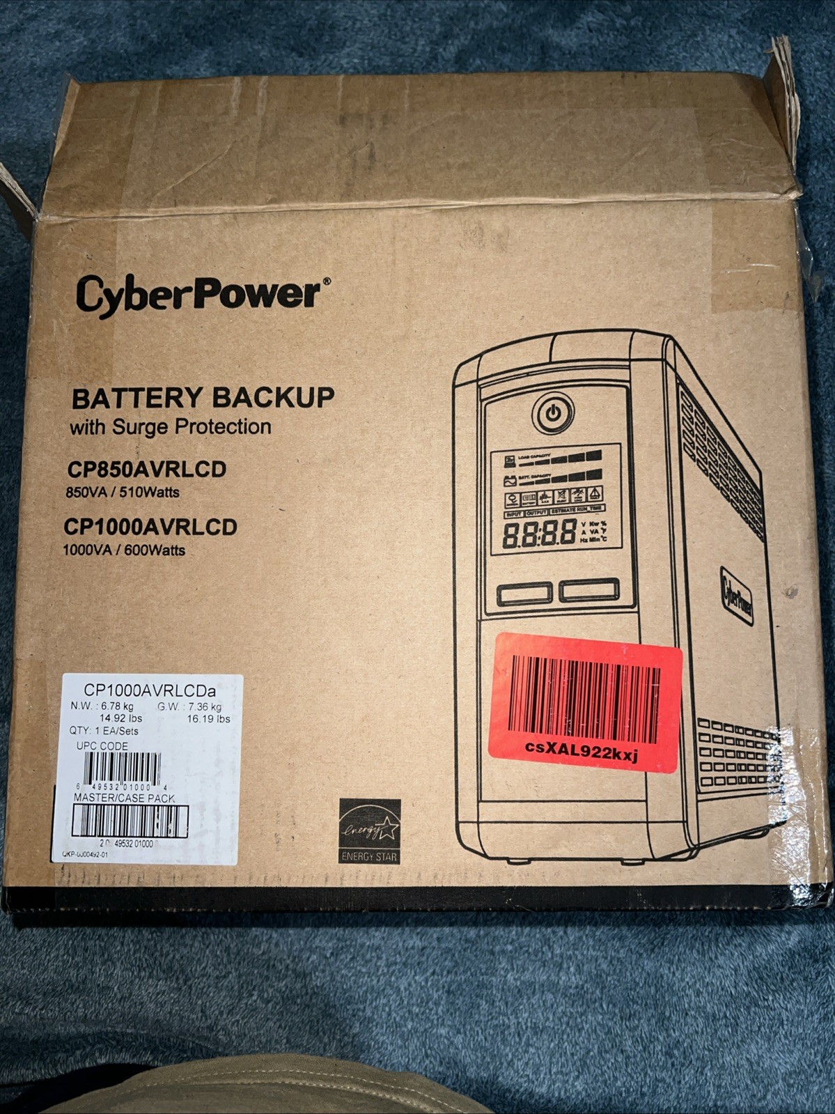 CyberPower Intelligent LCD CP850AVRLCD 850 VA/510W