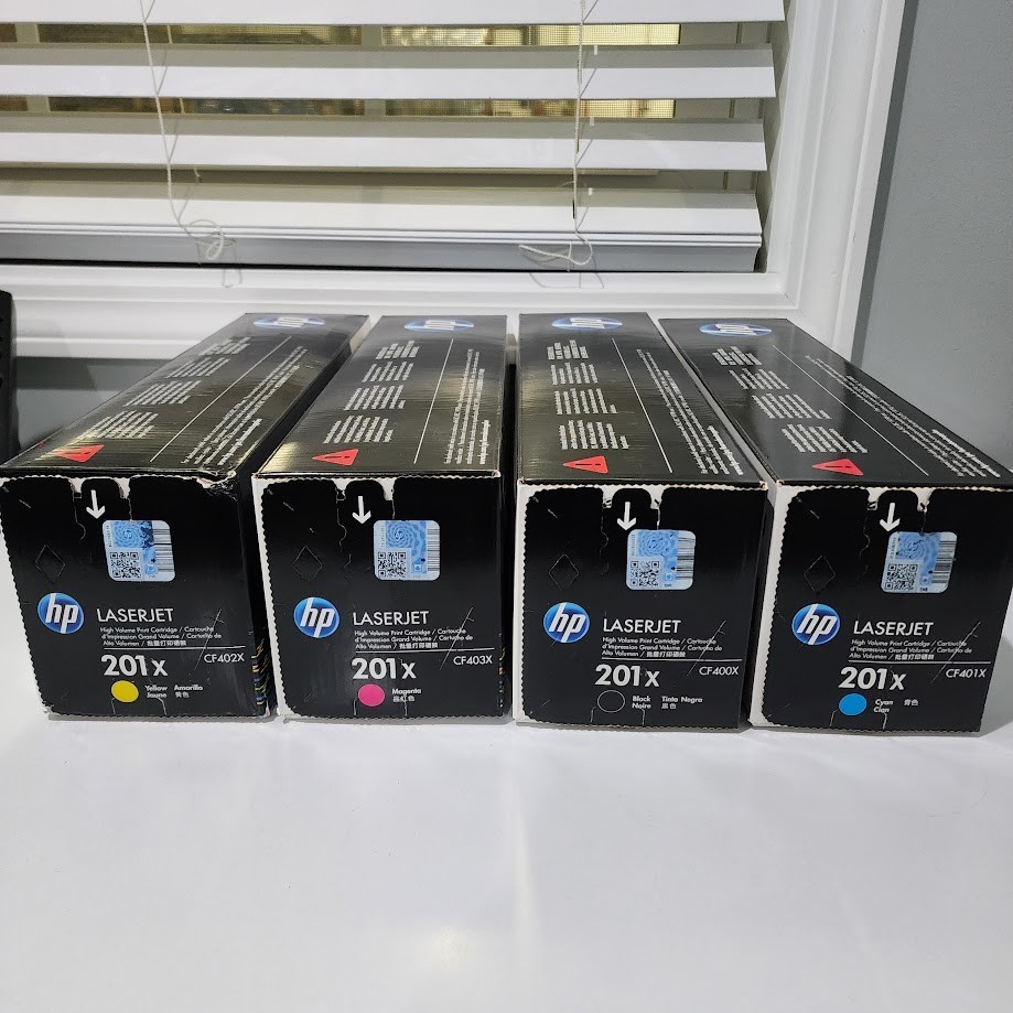 HP 201X High Capacity Toner Set Yellow Magenta Cyan Black