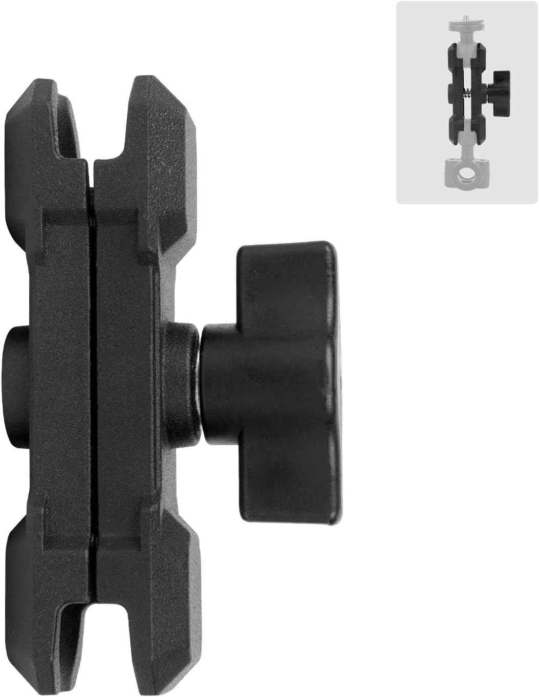 Double Socket Arm Extension Arm Compatible with Mounts Any B Size 1" Ball Head