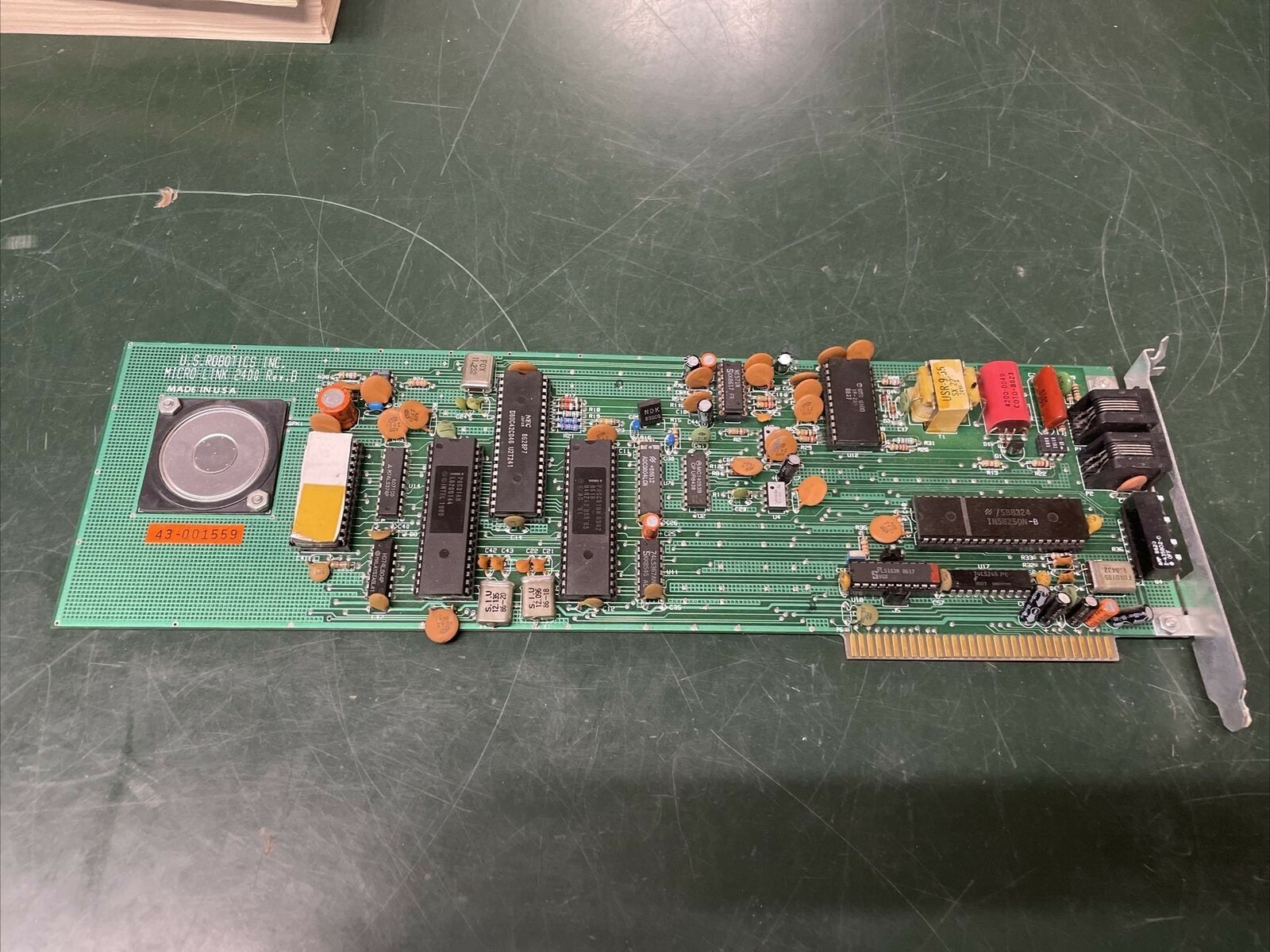 Vintage U.S. Robotics Micro-Link 2400 rvB 8bit ISA Internal Modem Card Vintage