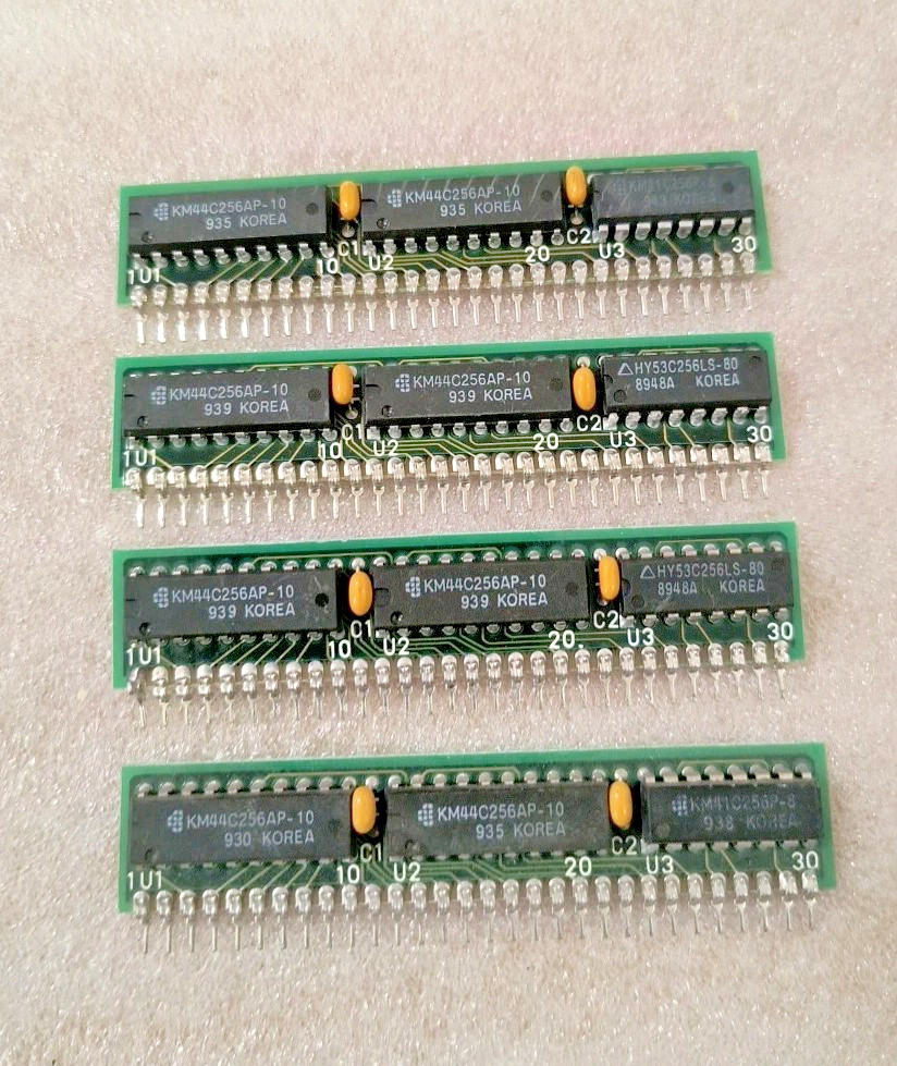 SALE SET OF 4 RARE NEW VINTAGE SAMSUNG 256K ZIPP MEMORY WITH PARITY RM1-CBL29-17