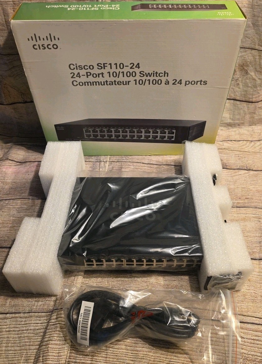 Cisco SF110-24 24 Port 10/100 Ethernet Switch - OPEM BOX