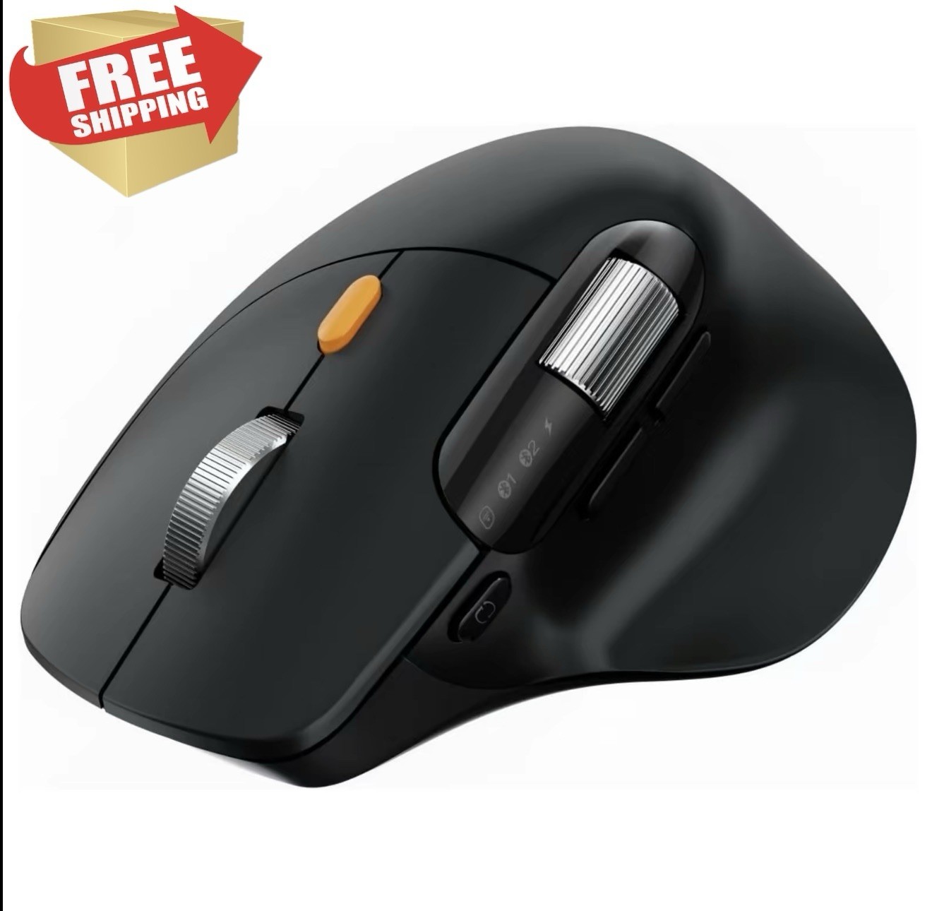 ProtoArc EM25 Ergonomic Mouse Multi-Device Bluetooth Wireless USB-C Black