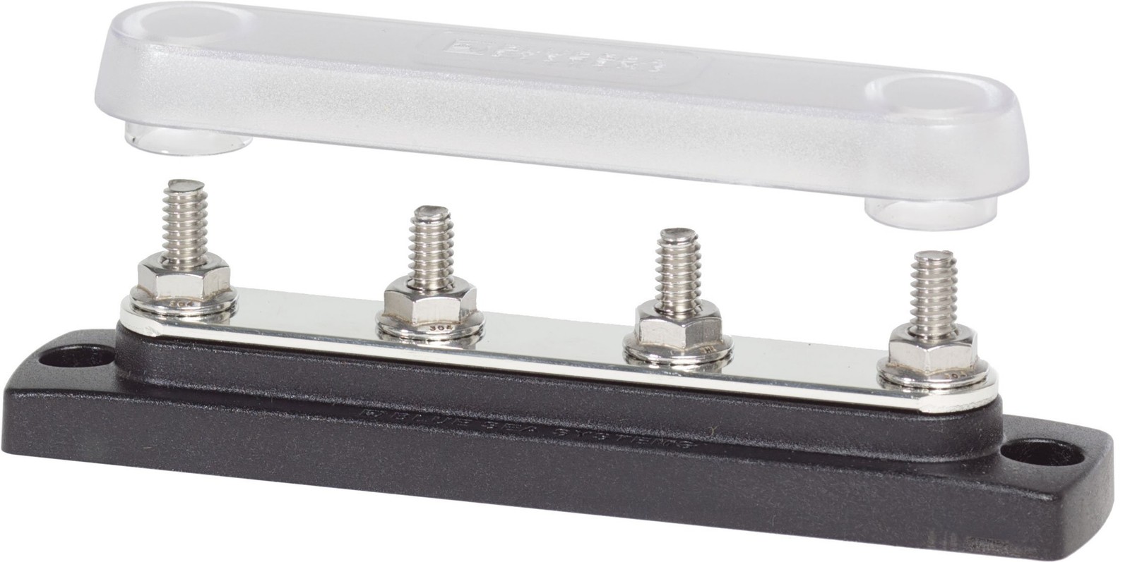 Blue Sea Systems 2307 150 Amp Common BusBar with 4 studs and a cover, With Co...