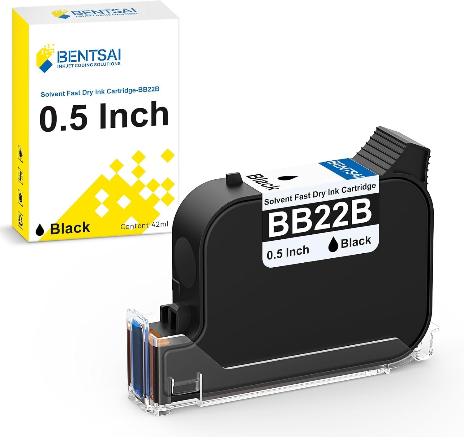 BB22B Original Solvent Ink Quick Dry Ink Cartridge Replacement for BT-HH6205B 62