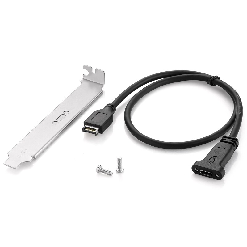 USB 3.1 Front Panel Header Type E M to Type C F Motherboard Expansion Cable