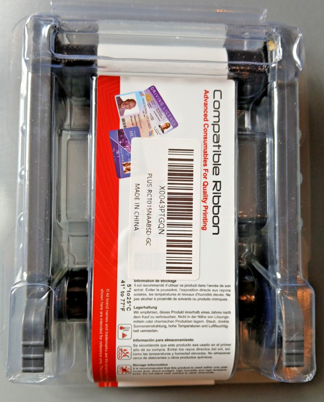 Compatible Ribbon for Evolis RCT015NAA White ribbon-1000 factory sealed