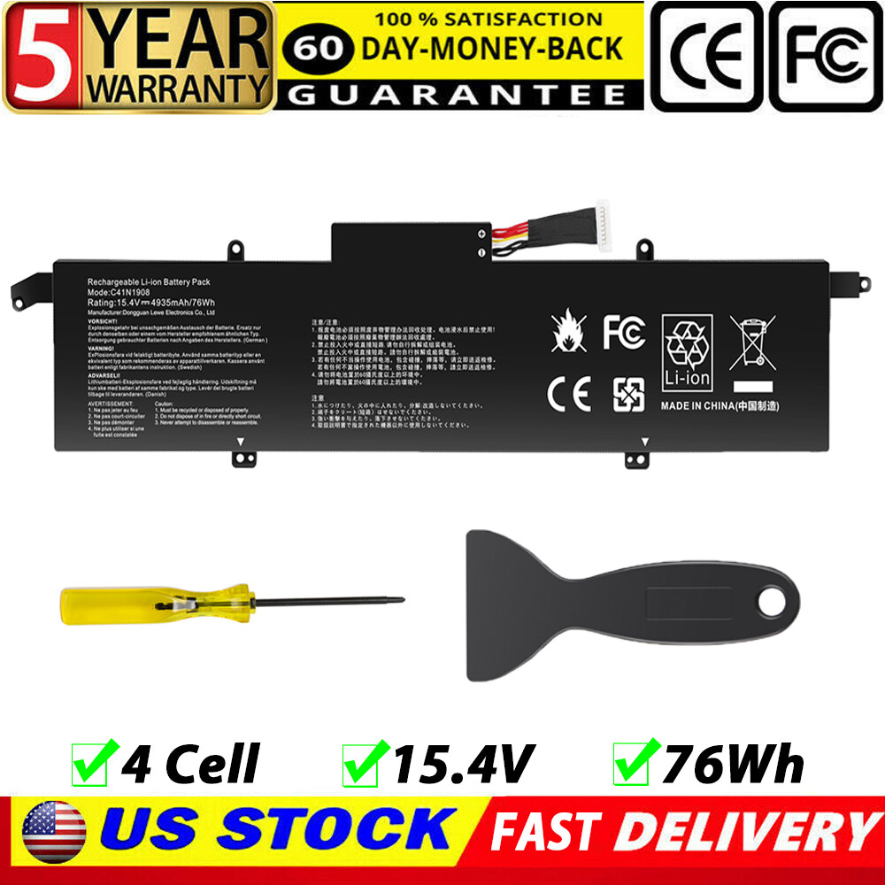 C41N1908 Battery For Asus ROG Zephyrus G14 GA401II GA401IU GA401QE GA401