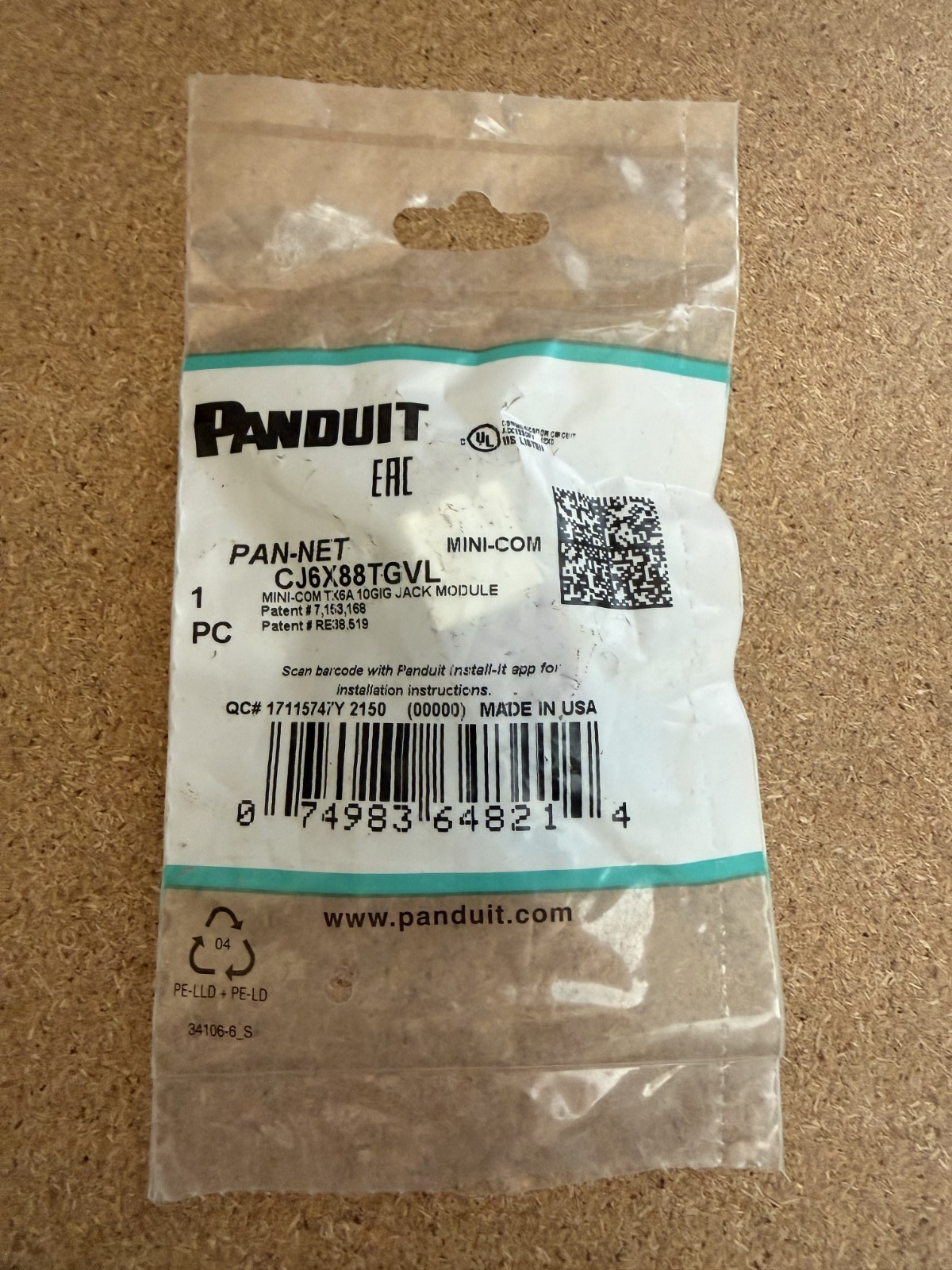 PANDUIT pan-net Model CJ6X88TGUL
