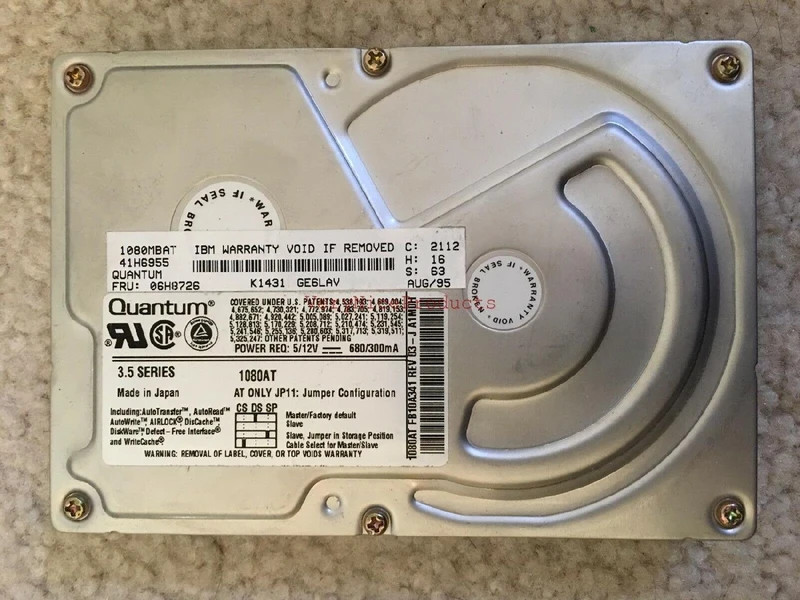 41H6955 ibm 1.08GB ide 3.5 hard drive