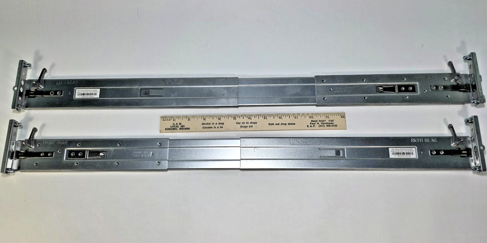 HP HPE 744114-001 2U SFF Outer Rack Rail Pair 730155-002 730156-002 DL380 G9 G10
