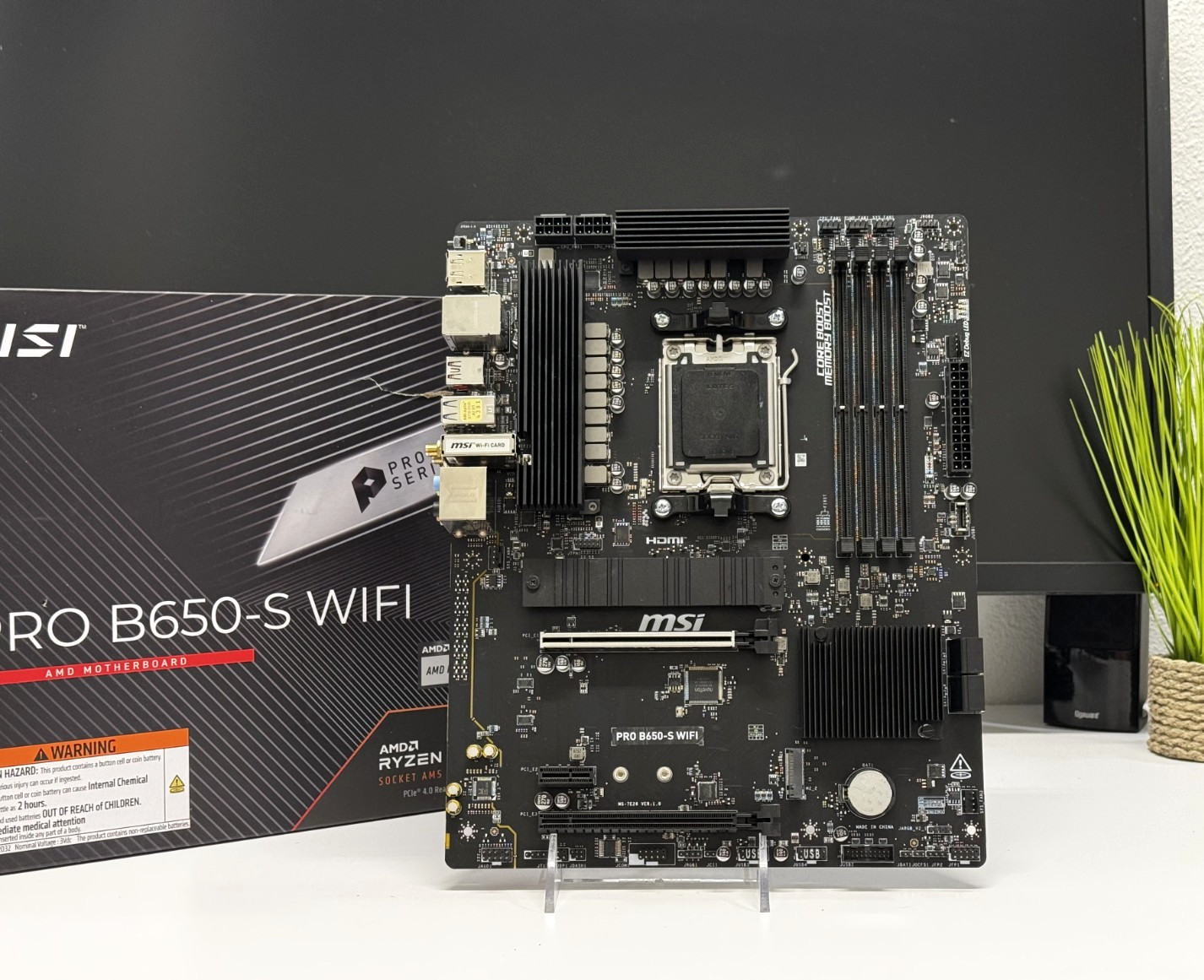 MSI PRO B650-S WIFI AM5 DDR5 Gaming Motherboard WiFi 6E Open Box