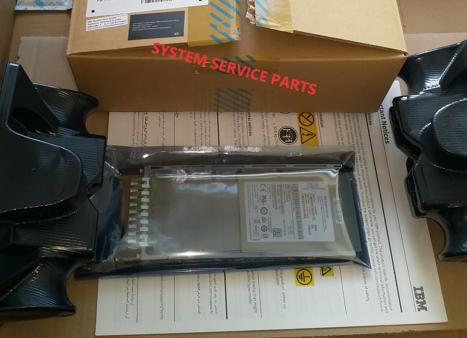 GENUINE IBM 400GB SAS SSD 2.5 12G HARD DISK Storwize V3500 V3700 00AK377 00NC585