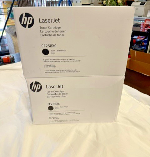 HP CF258XC 58X Black High Yield Toner Cartridge M404 M406 MFP M428 Lot of 2