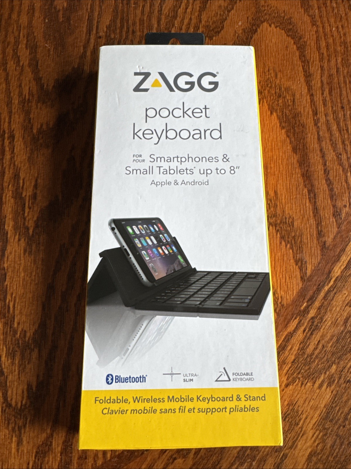 ZAGG Foldable Pocket Keyboard for Smartphones & Small Tablets Bluetooth
