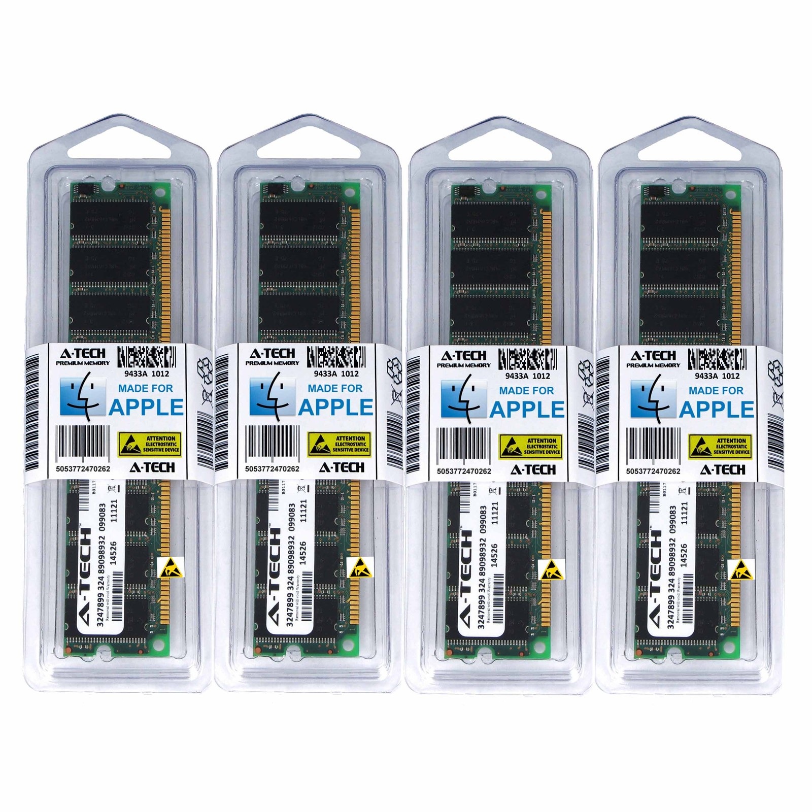 4GB KIT 4X 1GB Apple iMac G5 Power Macintosh G5 MAC PC3200 400 Mhz Memory Ram