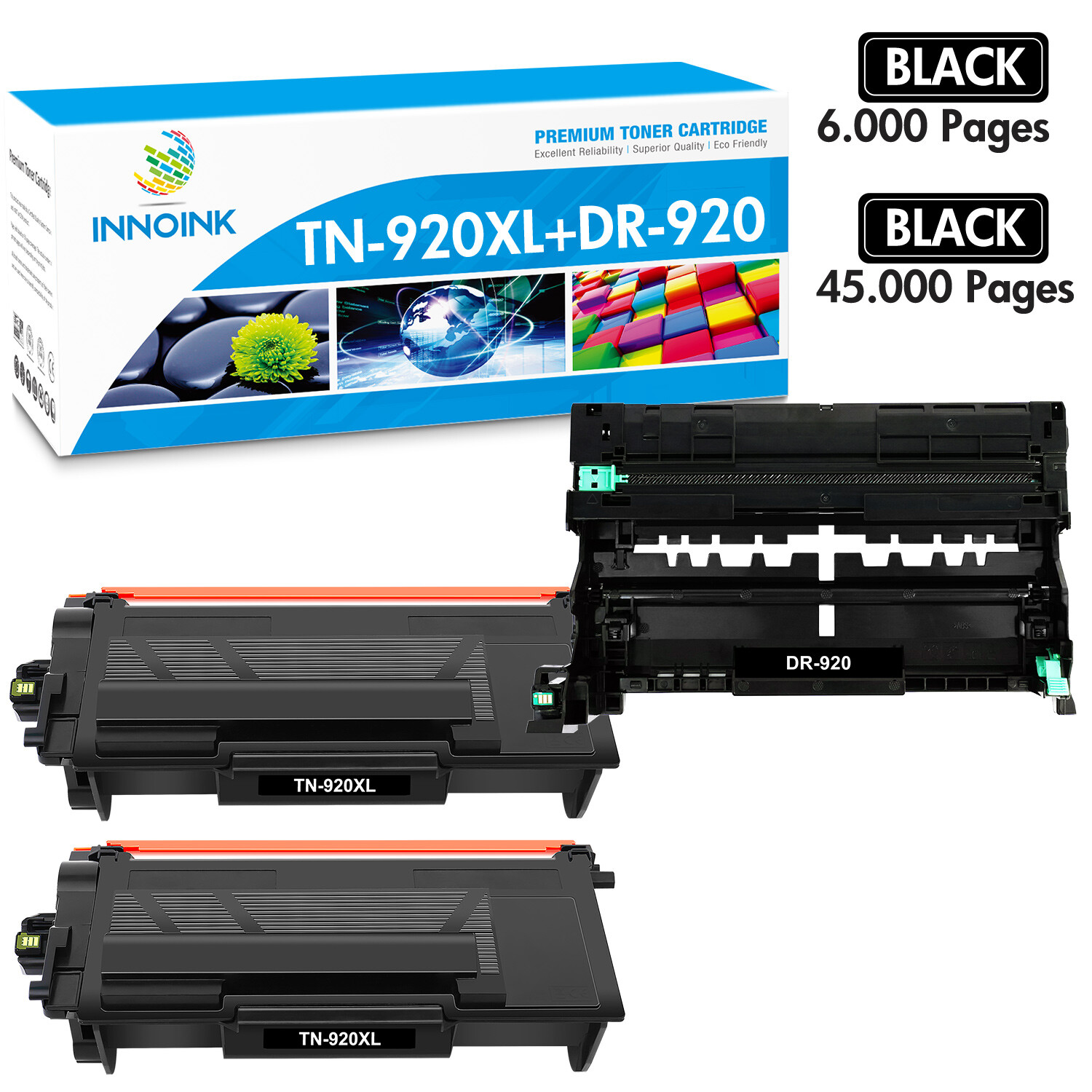 1-5PK TN920/DR920 Compatible With Brother MFC-L5710DN MFC-L5710DW HL-L5215DW LOT