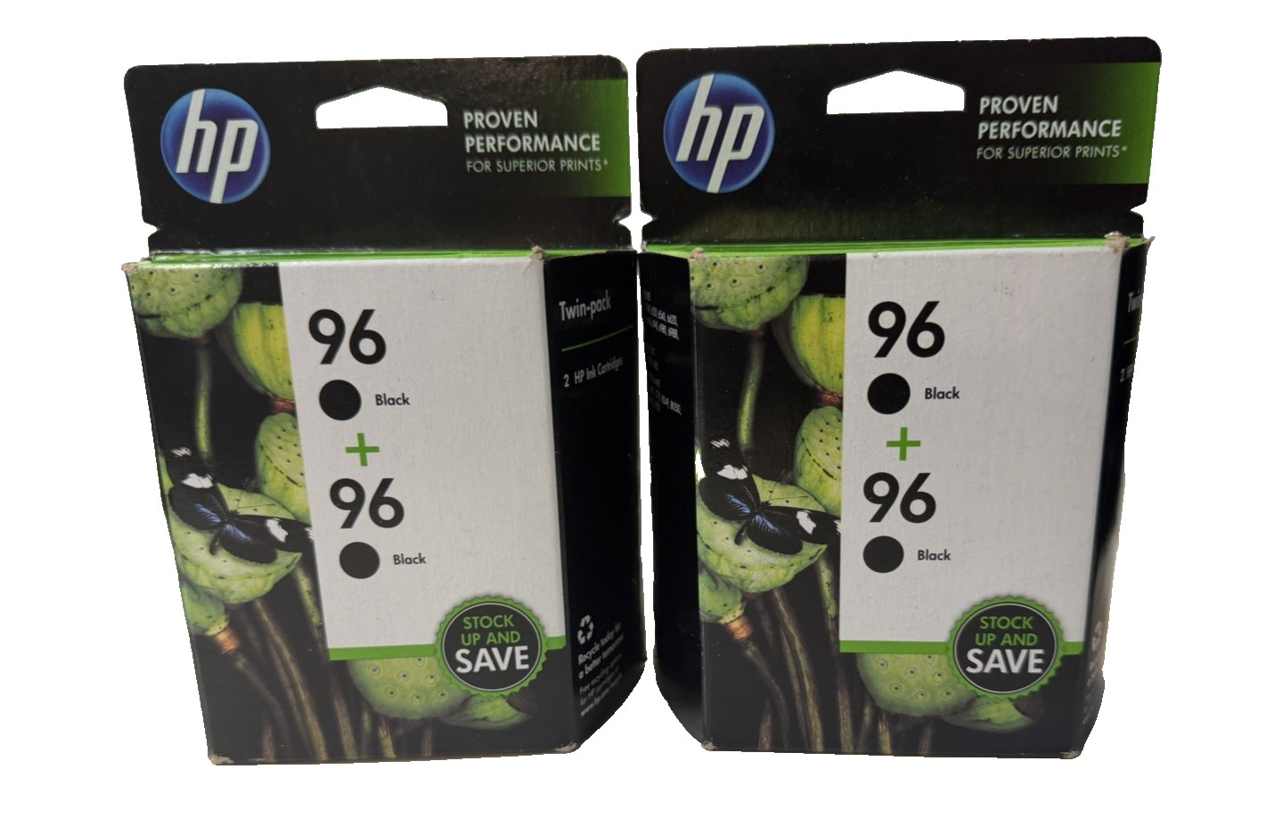HP 96 Black Ink Cartridges 2x Twin Pack C9348FN Genuine Expired April 2016 New