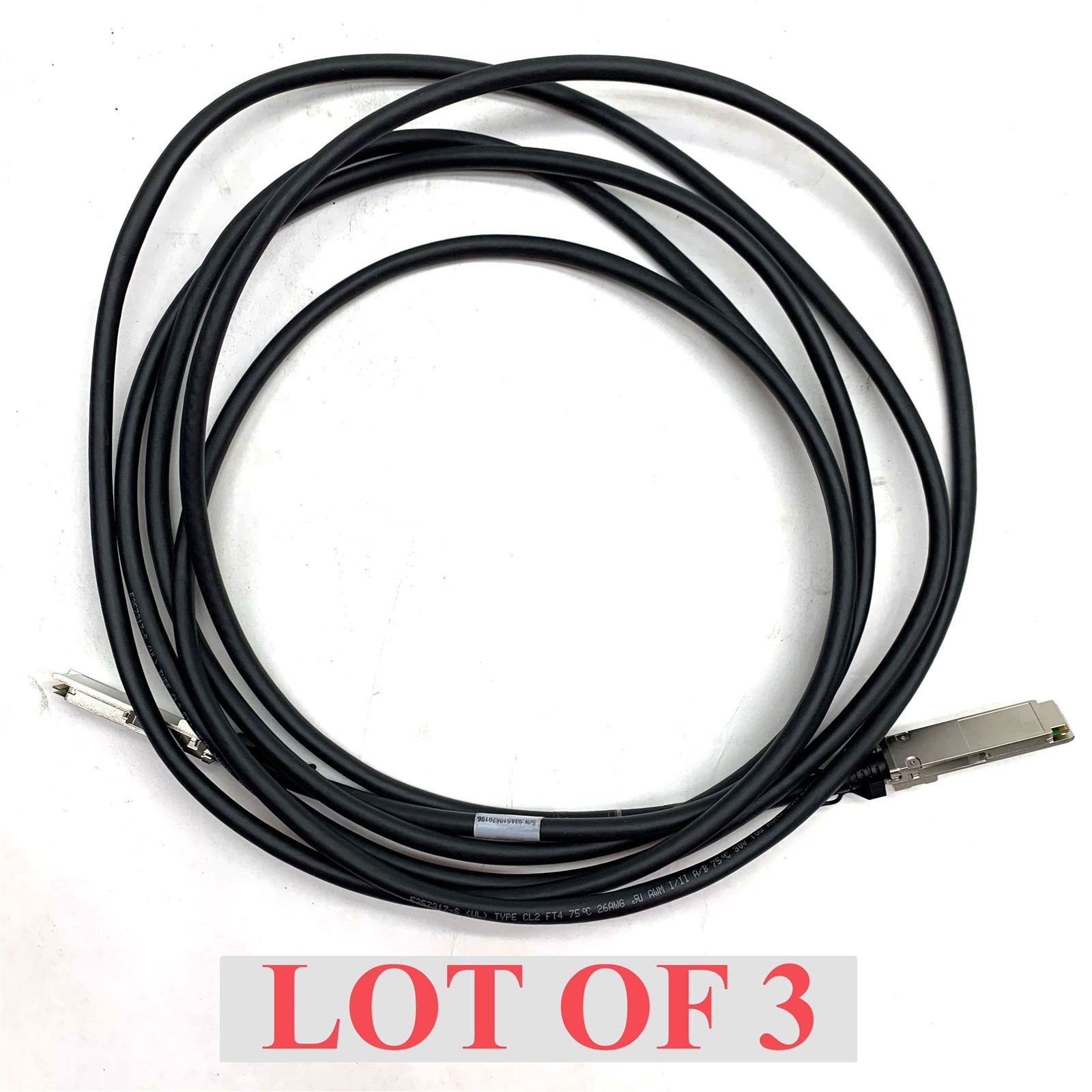NetApp Molex 5.0M/16ft External SAS Shielded Cable QSFP to QSFP 112-00178 Lot 3