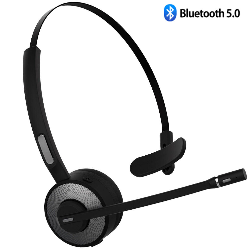 Trucker Wireless Bluetooth Headset with Mic Noise Cancelling for Cell Phones PC