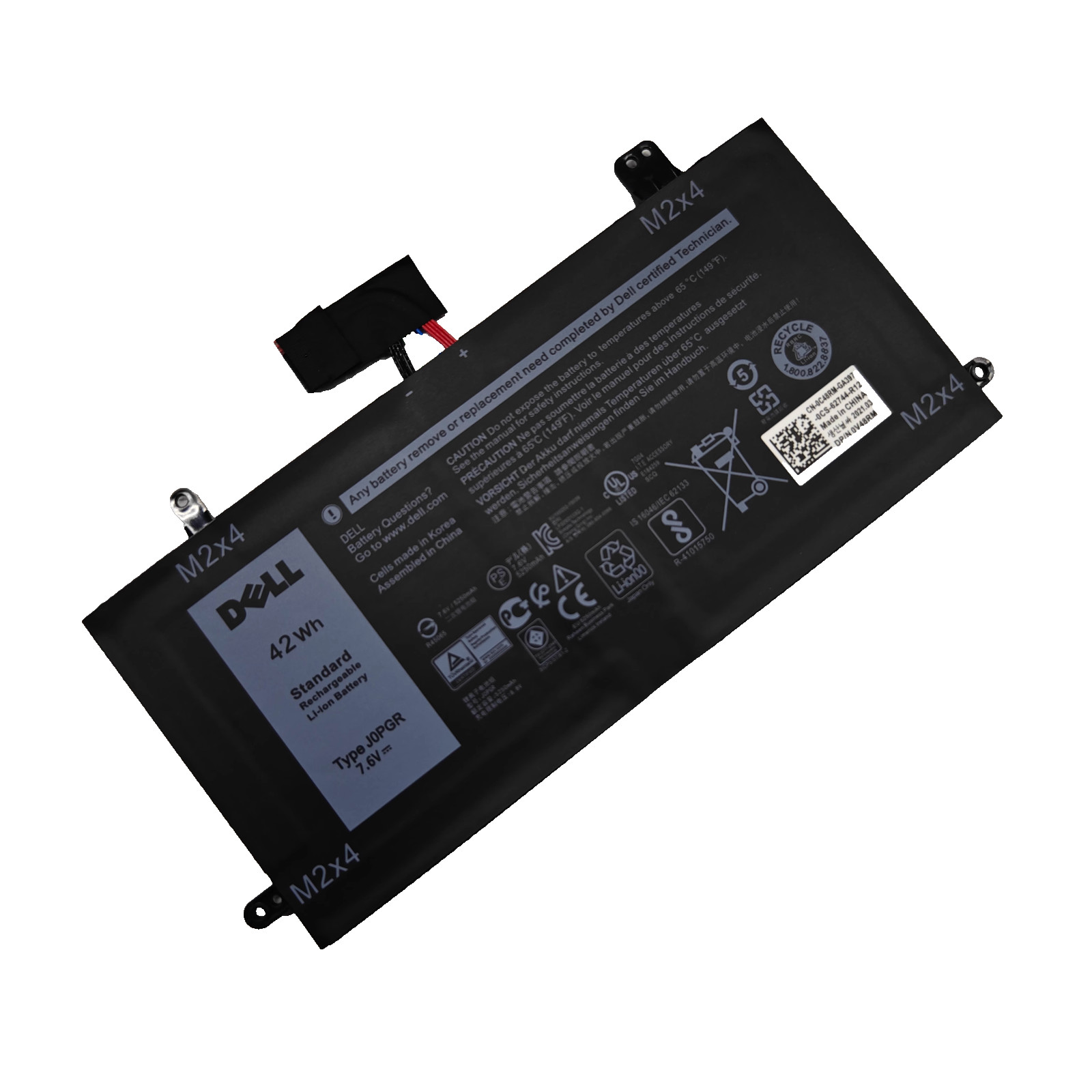 Genuine OEM 42Wh J0PGR RDYCT Battery for Dell Latitude 12 5285 5290 2-in-1 1WND8
