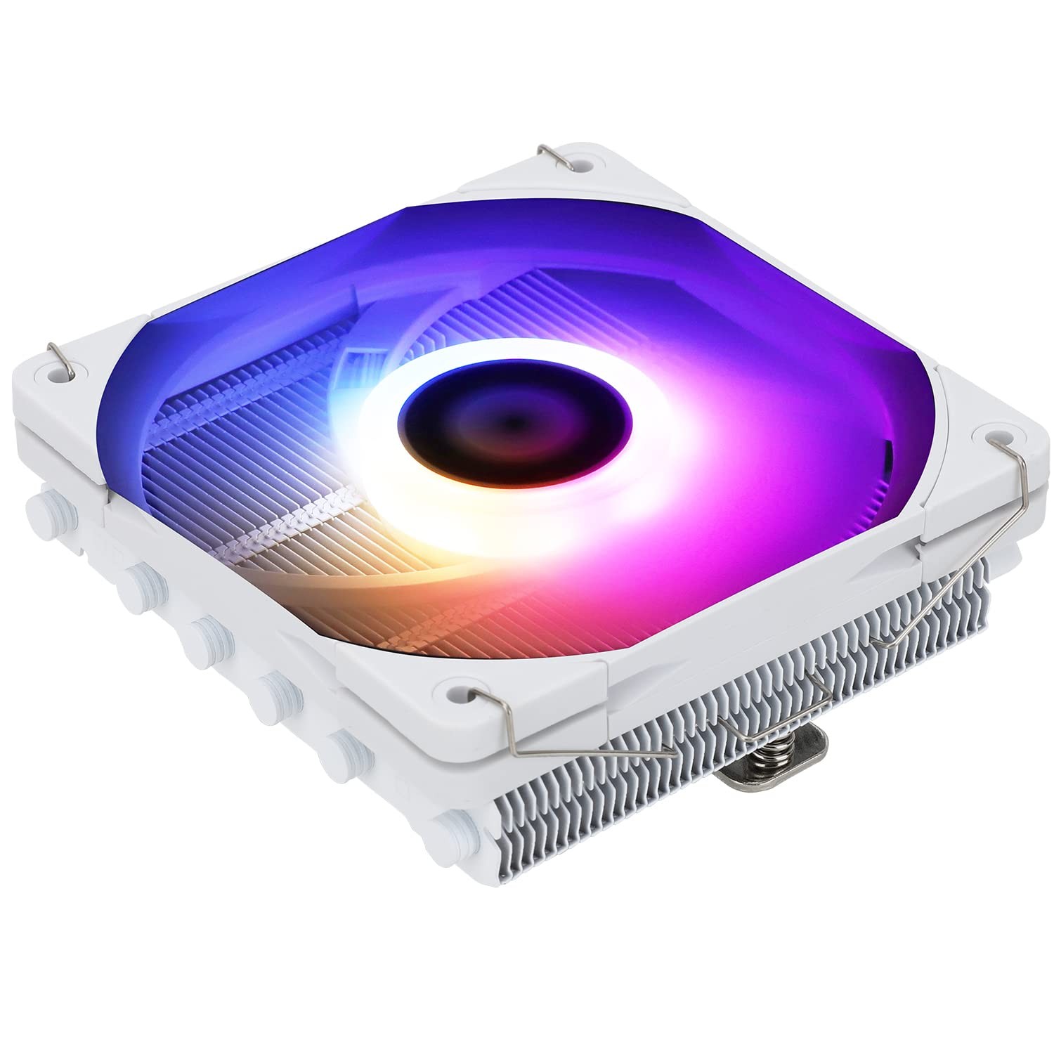 AXP120-X67 White ARGB Low Profile CPU Air Cooler with Quite 120mm TL-C12015W