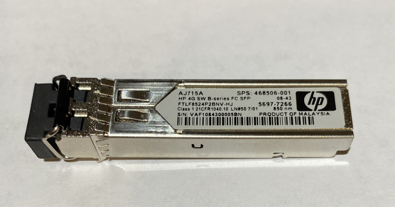 HPE HP AJ715A Short Wave Transceiver 4GB SFP 