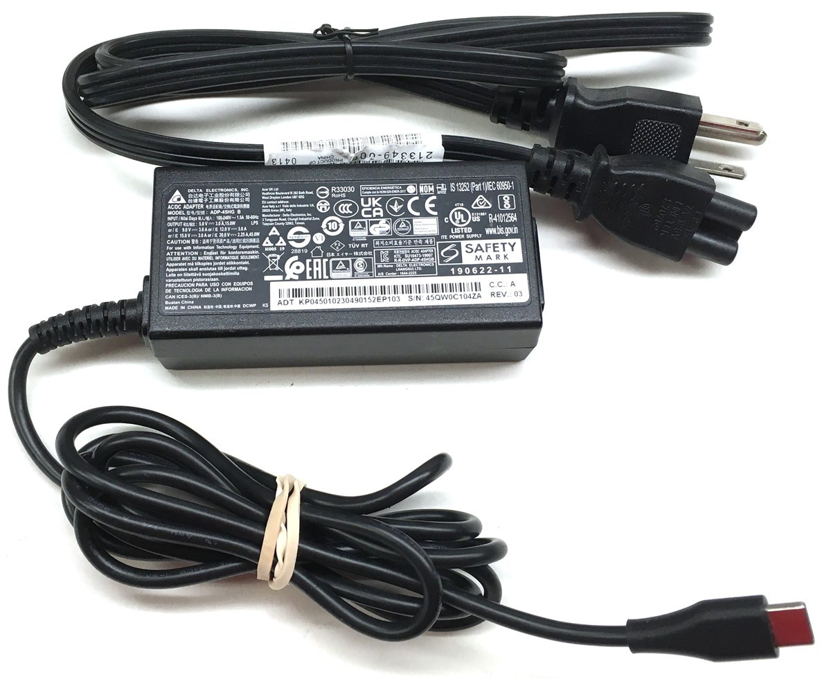 Genuine Delta for Acer Laptop Charger AC Adapter Power Supply ADP-45HG B USB-C