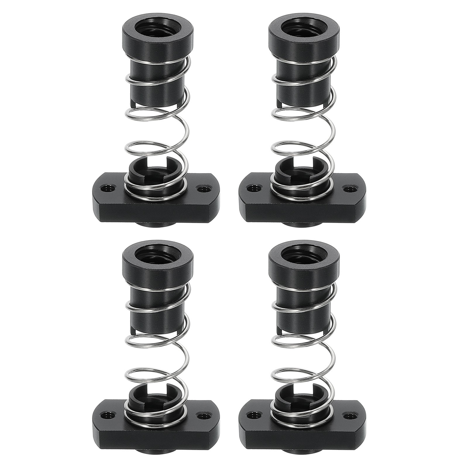 4Pcs Anti Backlash Spring Loaded Nut(2mm Pitch, 2 Start, 4mm Lead, 2-M3 Holes)
