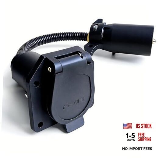 7-Way RV Camera Adapter with Power Switch, Compatible with Furrion Vision S
