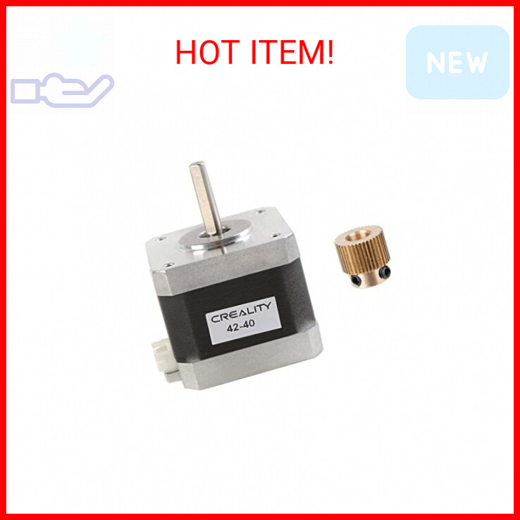 Creality Official 42-40 Stepper Motor with Extruder Gear, 2 Phase 1A 1.8 Degree