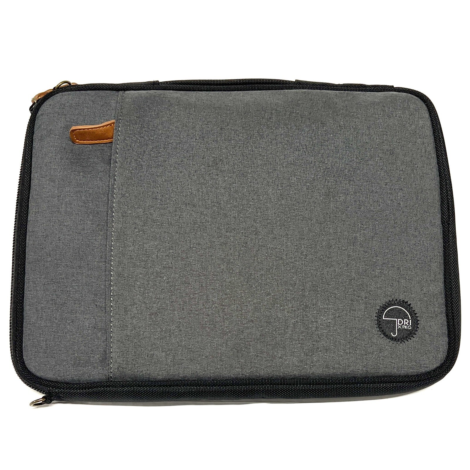 PKG X DRI 13 inch Laptop Sleeve Padded Case Multiple Pockets Zipper Gray 13x9.5