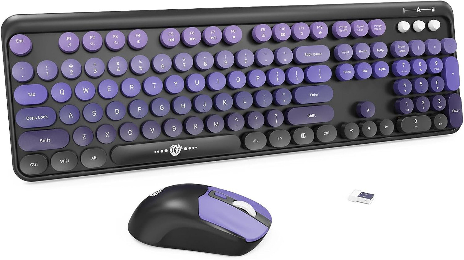 Wireless Keyboard and Mouse Combo | Cute Colorful Keyboard and Mouse with 2.4GHz