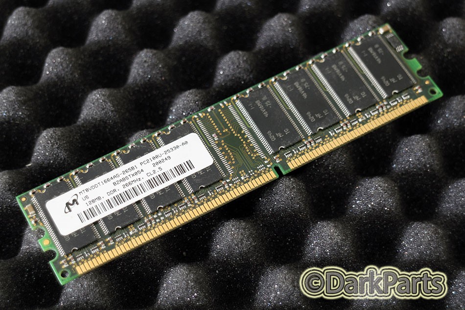 MT8VDDT1664AG-265B1 128MB Memory RAM PC2100U-25330-A0