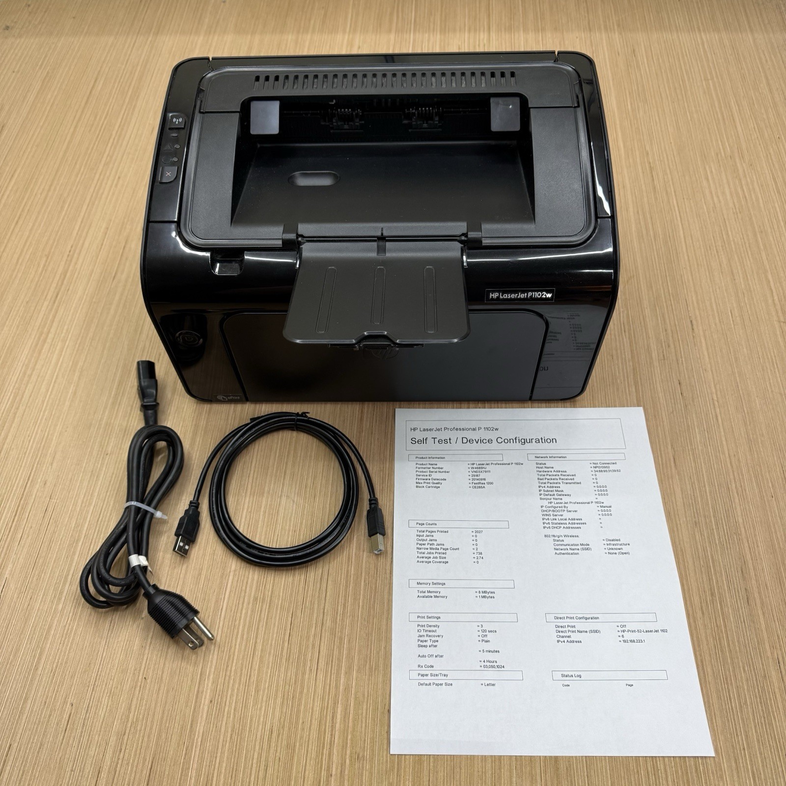 HP LaserJet P1102w Wireless Laser Printer CE658A Low Page count 2027