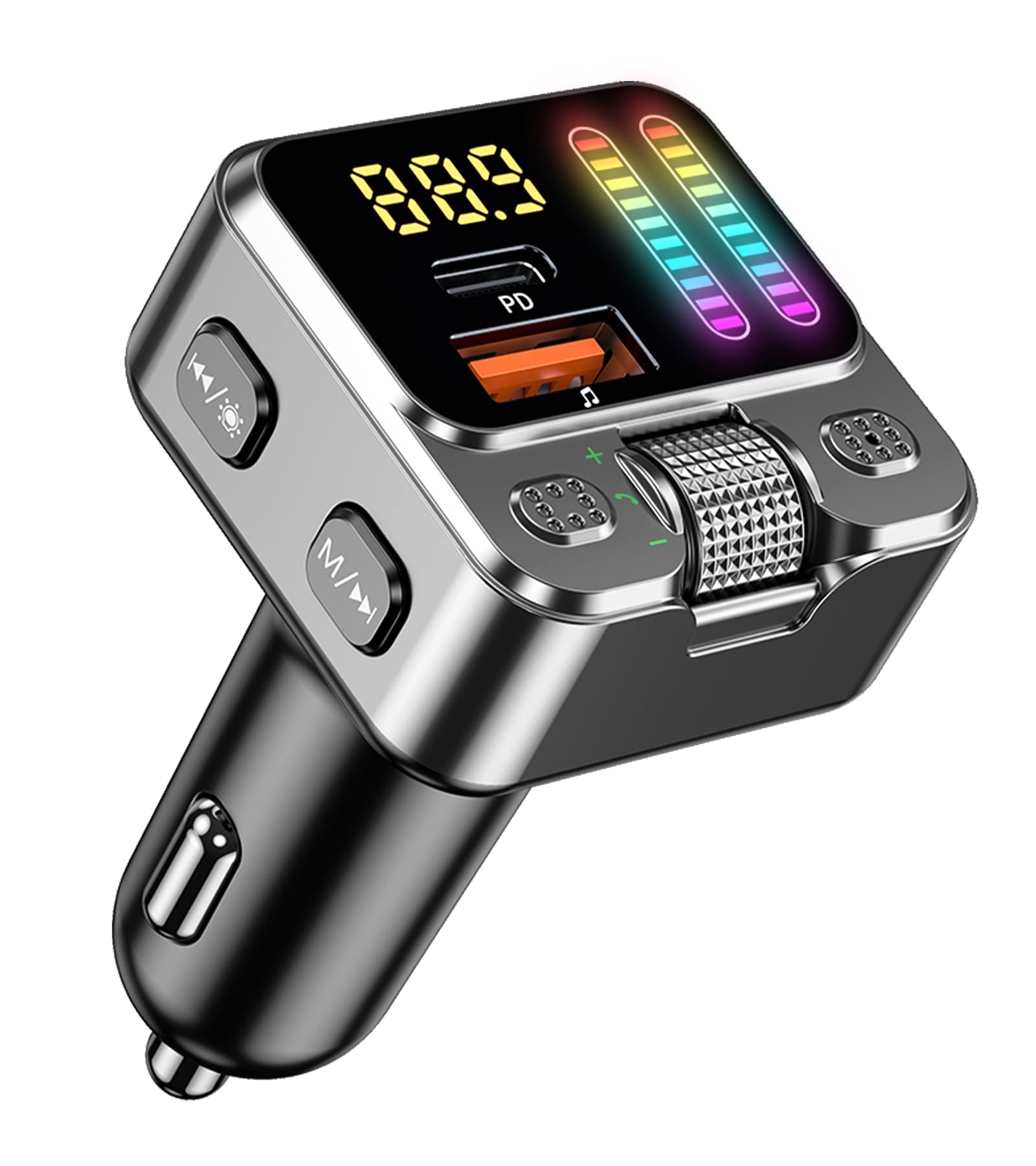 Transmisor Bluetooth 5.3 USB Para Carro Auto Cargador Receptor Adaptor FM Radio