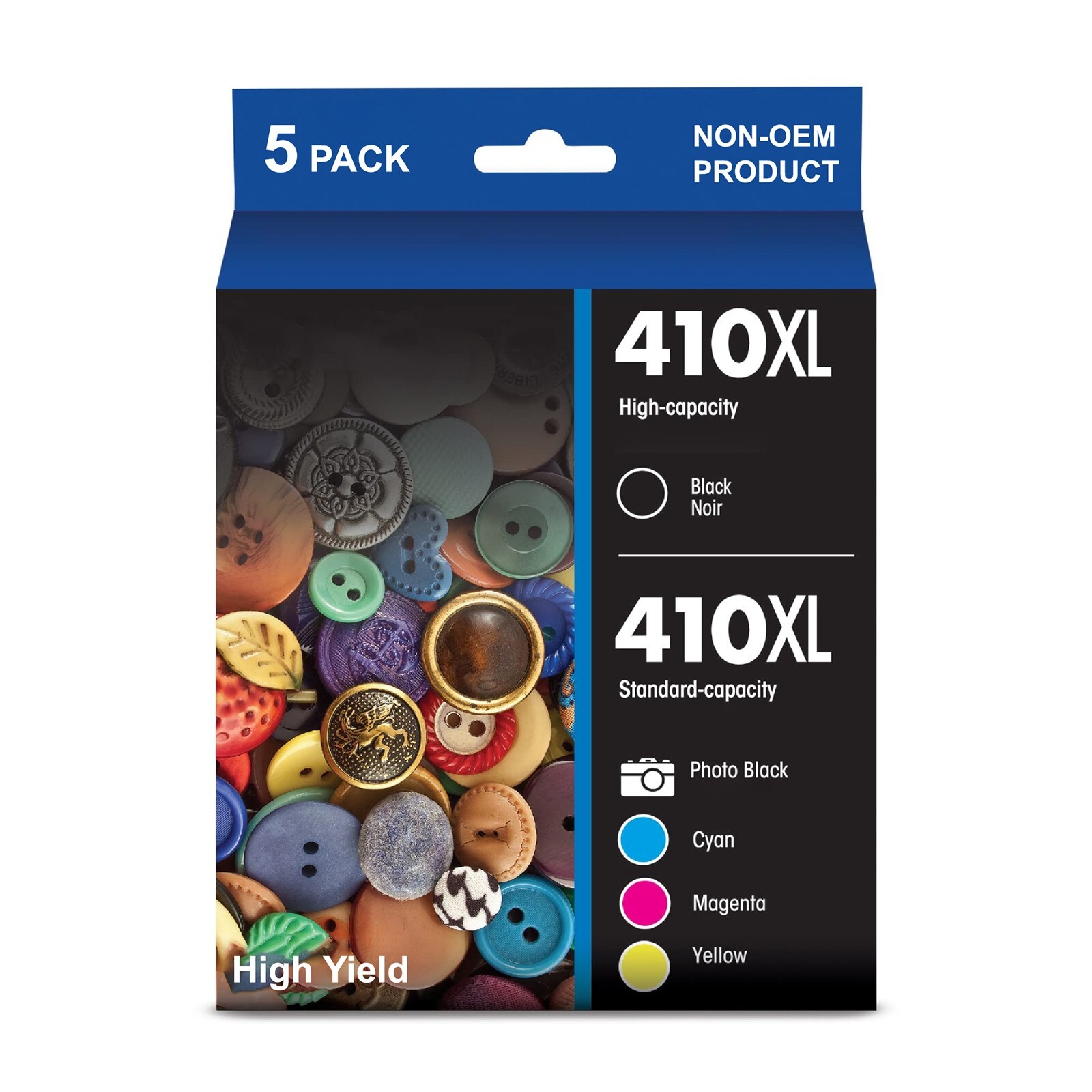 5PK 410XL T410XL Ink For Epson Expression Home XP-830 XP-630 XP-7100 XP530 XP635