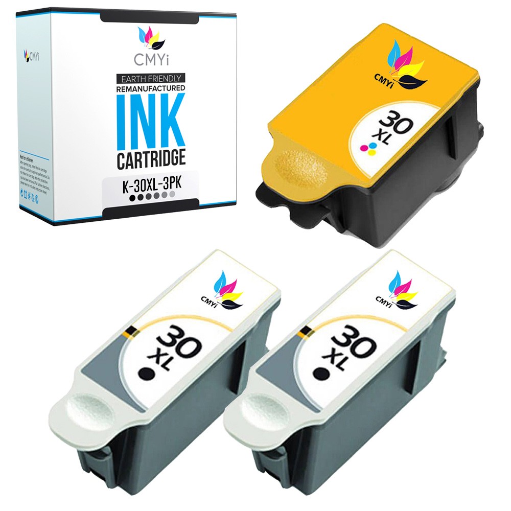 3PK CMYi Compatible 30XL Printer Ink for Kodak ESP 1.2, 3.2, 3.2s, C110, C310