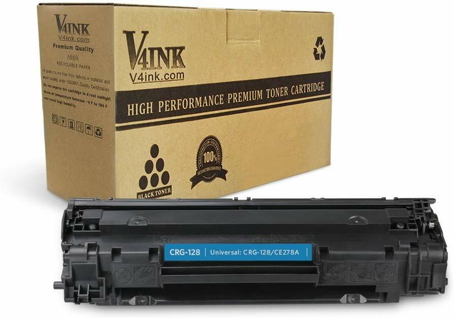 V4INK 1 Pack Compatible Toner Cartridge  for Canon 128 CRG128 HP 78A CE278A for 