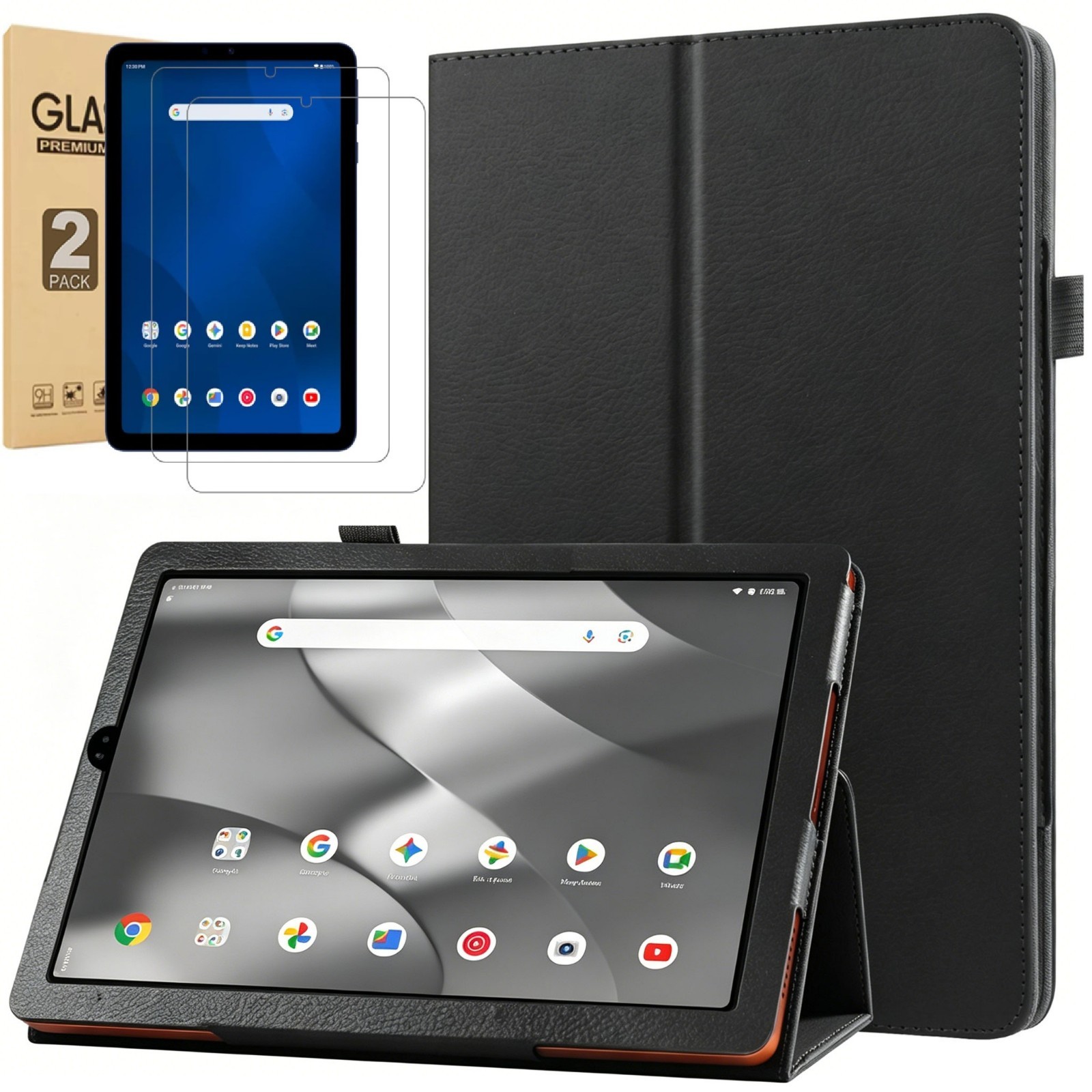 Onn 8.1'' Tablet Case (2026 Model) Leather Folio Cover for Onn 8.1 inch + Stylus