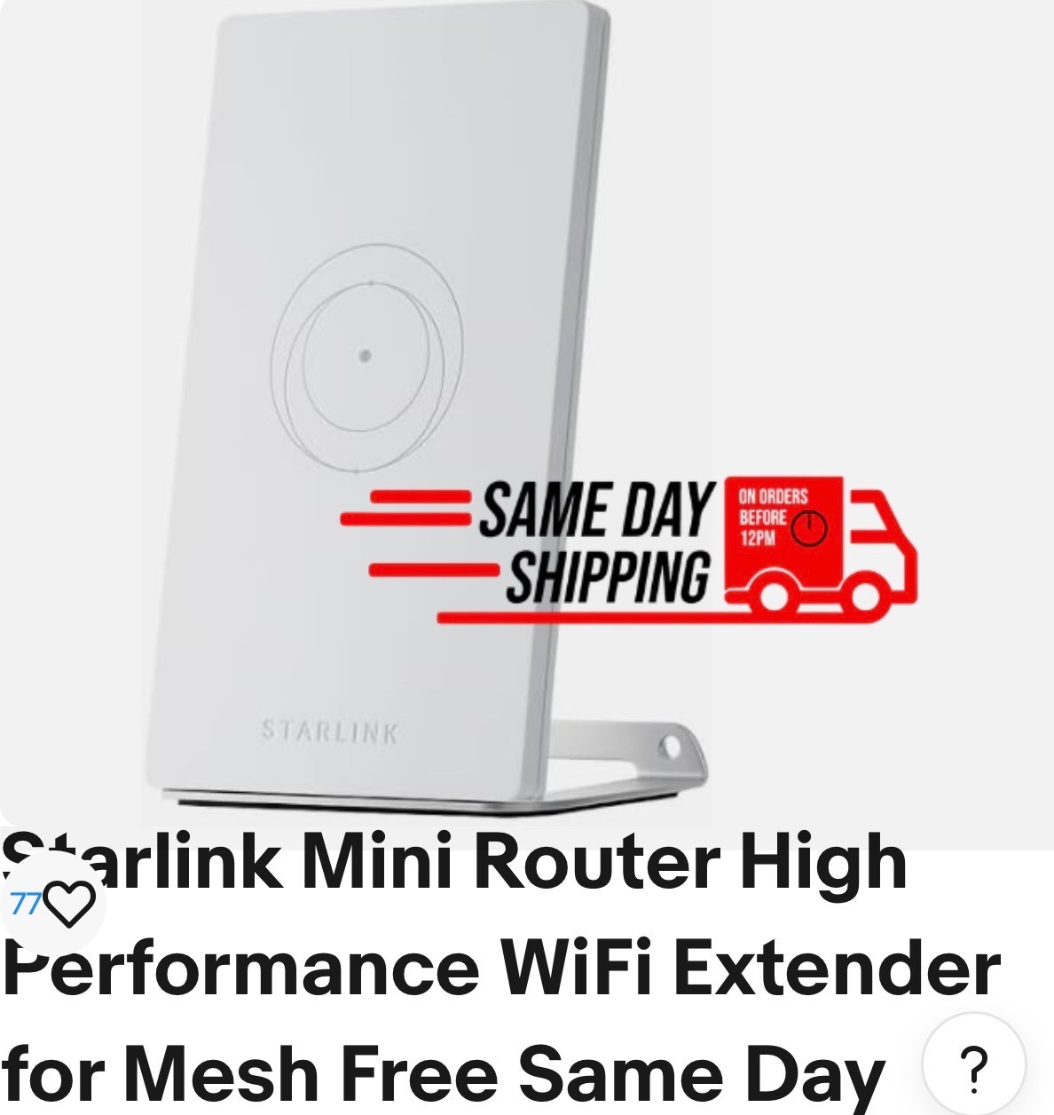 Starlink Mini Router High Performance WiFi Extender for Mesh Free Same Day Ship.