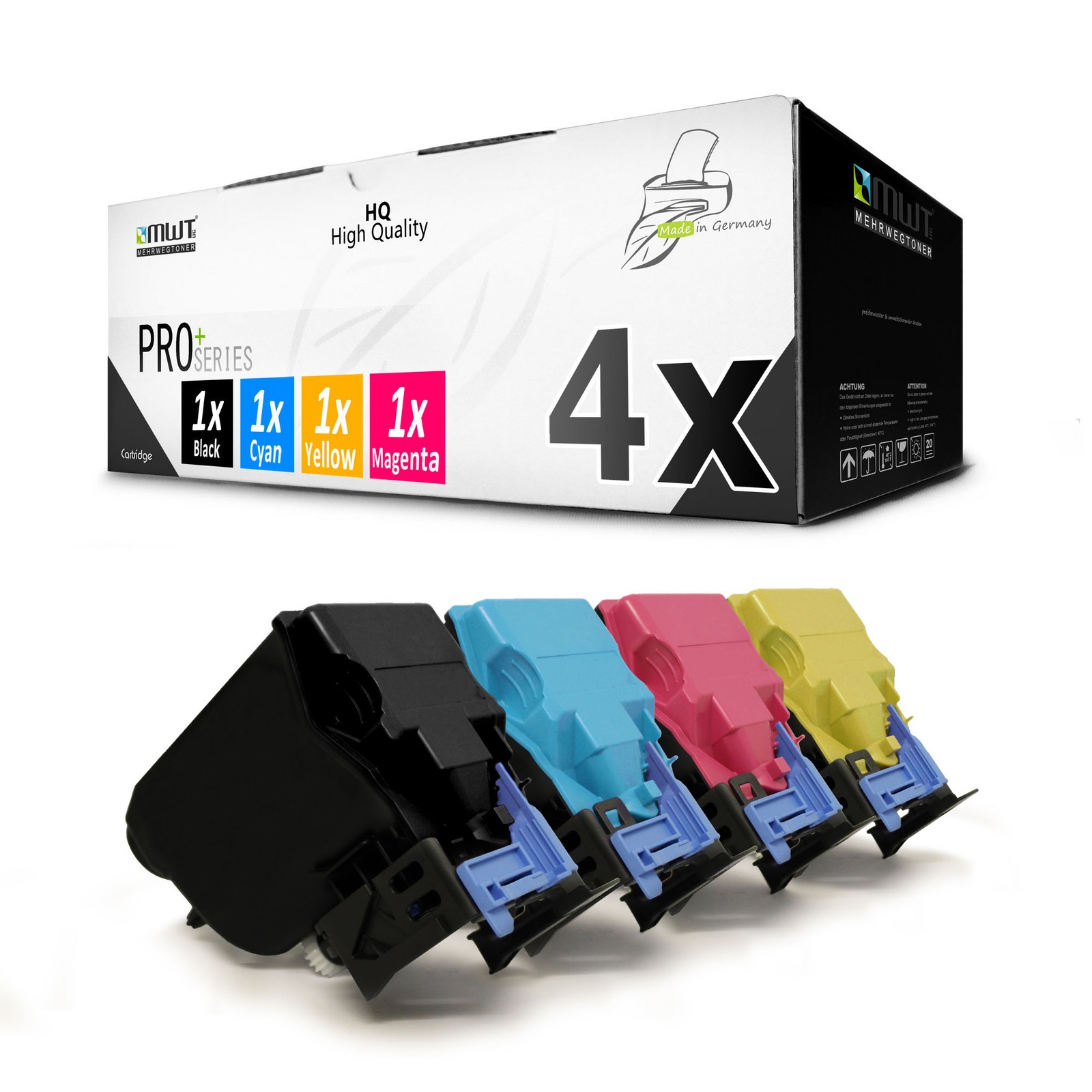 4x Reusable Toner PRO Alternative for Epson AL-C-300-N AL-C-300-DTN