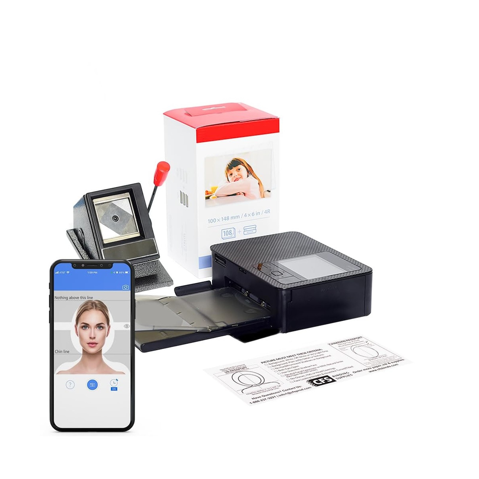 Smartphone Passport Photo System - Compatible with iPhone and Android