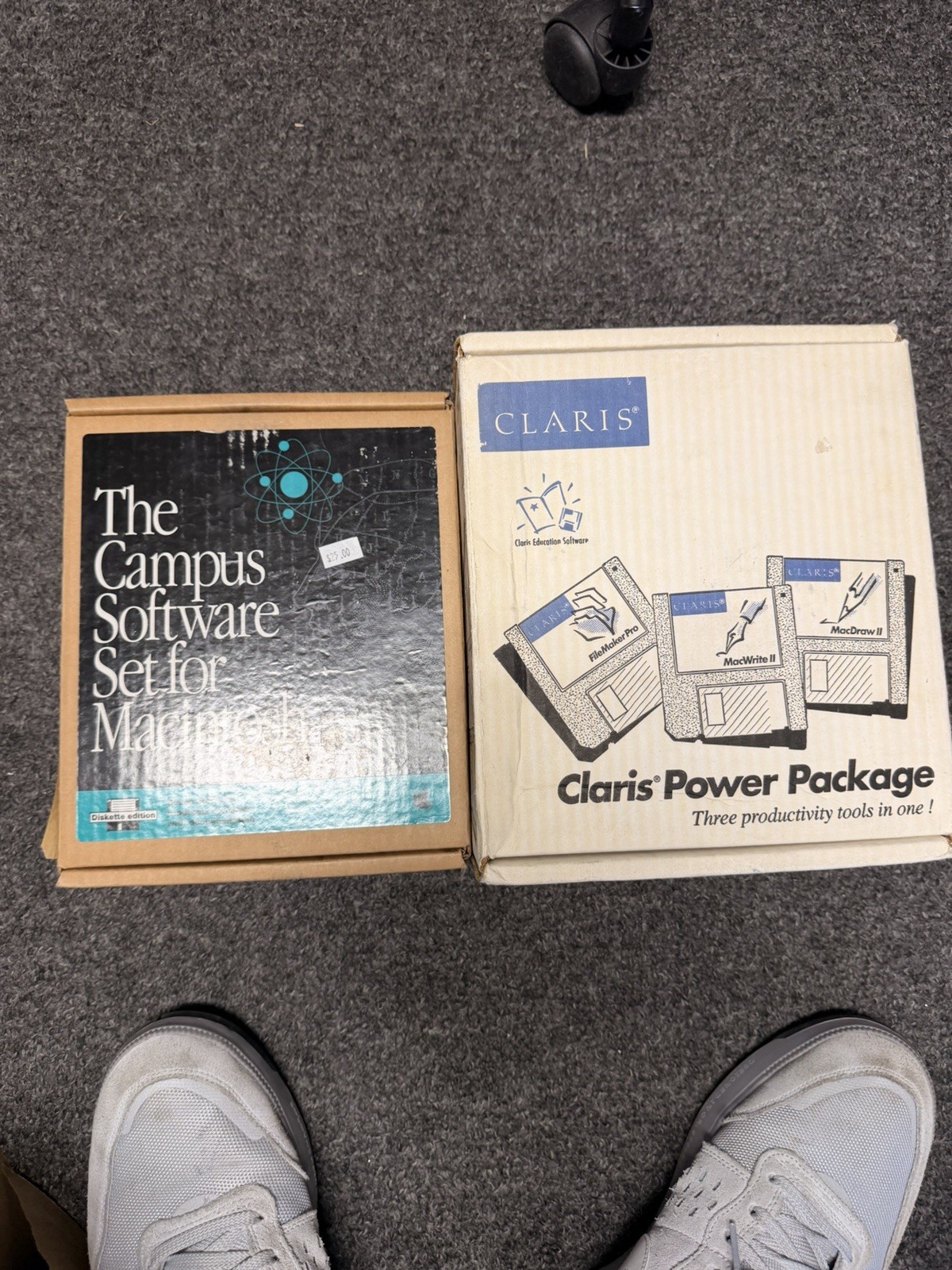 Vintage Claris Power Package Campus Software Set Macintosh Mac Apple Diskettes