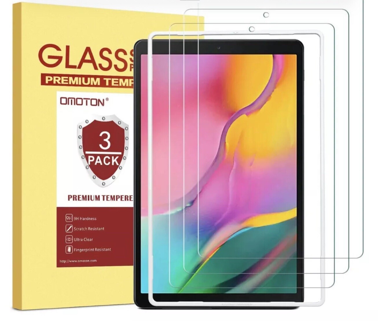 Glass Screen Pro Premium Tempered for Samsung Galaxy Tab A 10.1 3-Pack