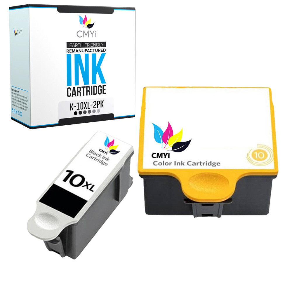 Compatible Ink Cartridge for Kodak 10XL Black Color 2 Pack 10 XL Cartridges
