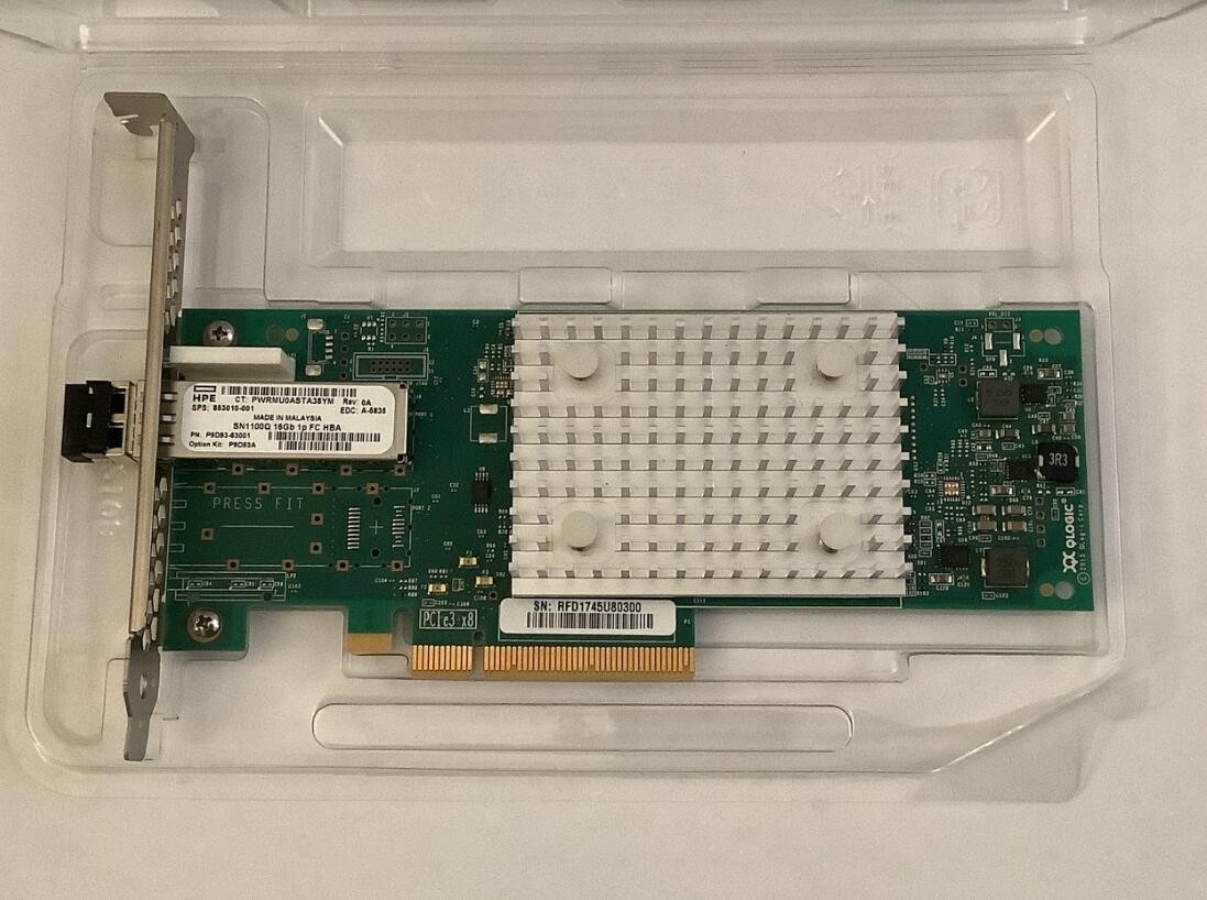 P9D93A HPE StoreFabric SN1100Q 16Gb 1-port QLE2690-HP 853010-001 with SFP