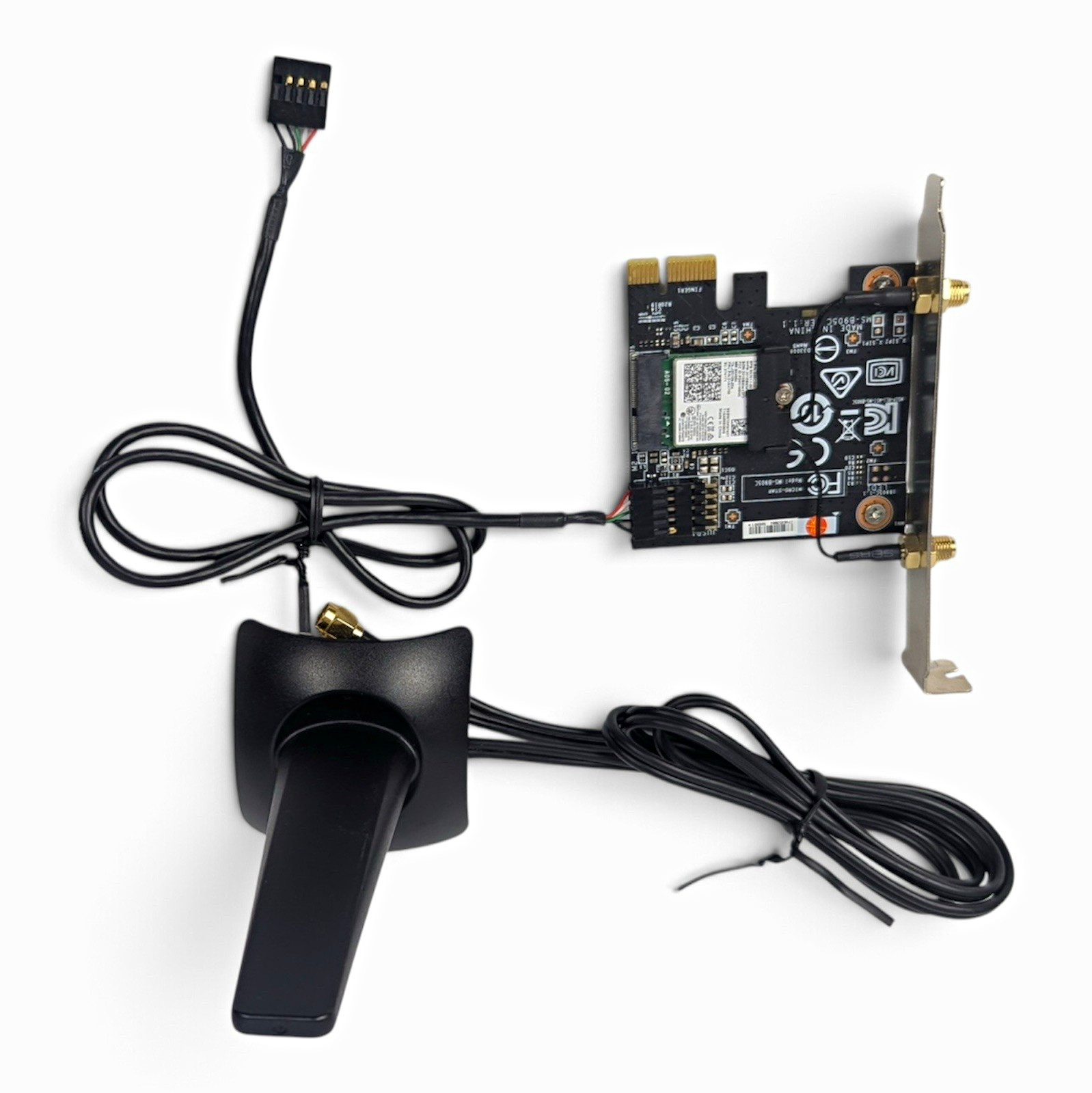 MSI AXE5400 WiFi 6E 802.11ax PCIe x1 Wireless Card 5400 Mbps w/ Antenna