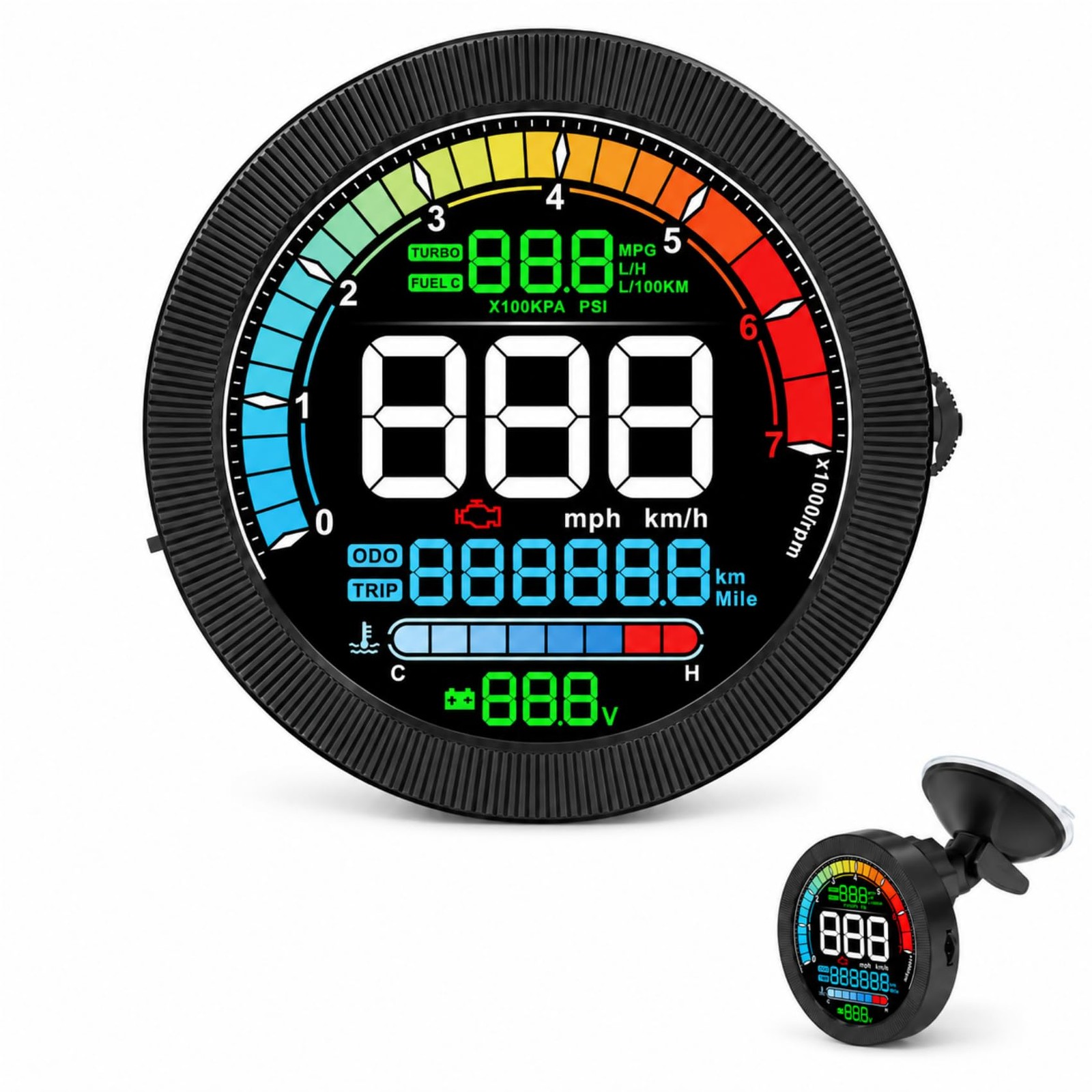 Premium OBD2 Gauge Display, 2.8" HD LCD Heads Up Display for Cars