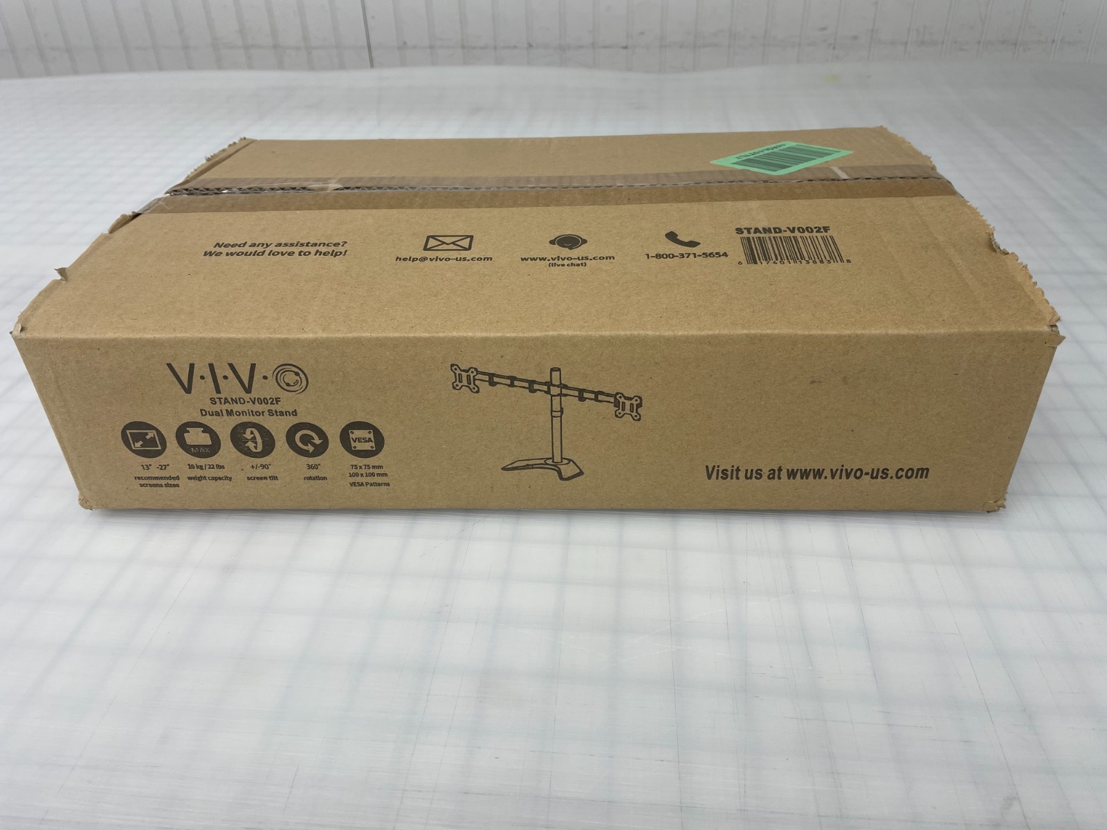 VIVO STAND-V002F Dual Monitor Desk Stand Fits 13"-27" Screens, VESA 100x100